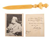 [RECONSTRUCTION]. Dabney MAURY ALS to BEAUREGARD. 1873. [With:] Confederate veteran ephemera.