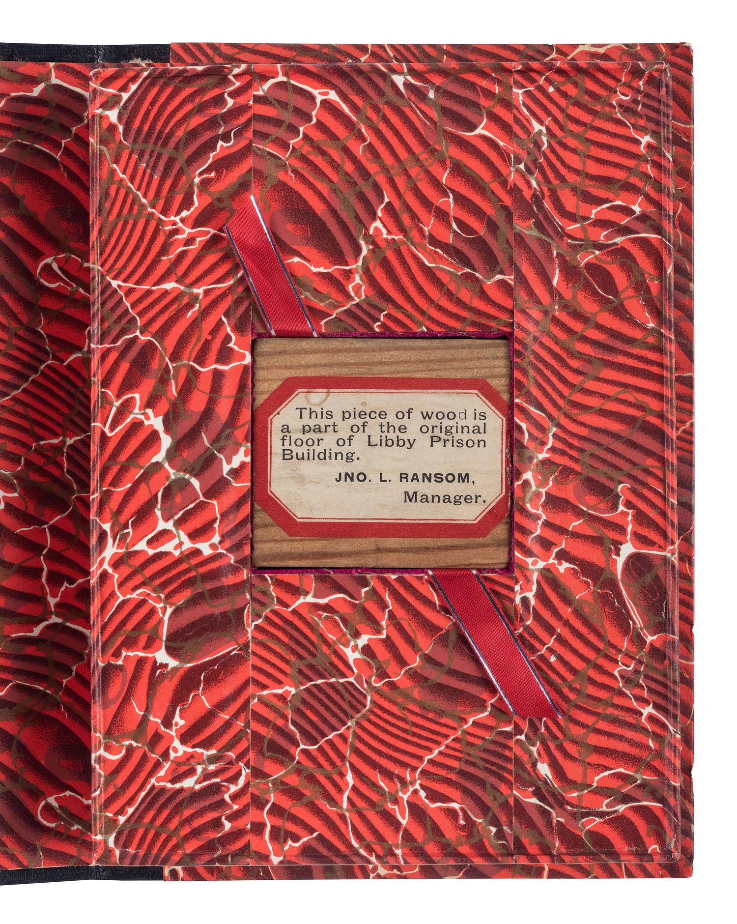 [CIVIL WAR]. Union POW autograph album signed by officers confined at Libby Prison and Bible identified to Capt. Alonzo Martin Keeler, 22nd Michigan Infantry.