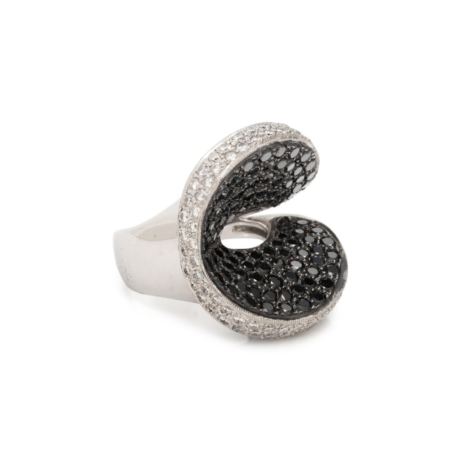 DIAMOND AND BLACK DIAMOND RING