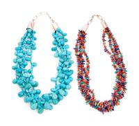 Four-Strand Turquoise Necklaces