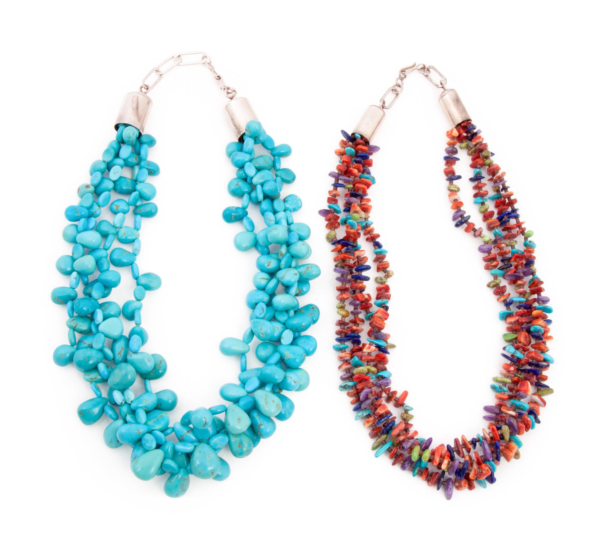 Four-Strand Turquoise Necklaces