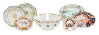 A Group of Chinese and Japanese Export Porcelain Articles Diameter of punch bowl 11 3/8 inches. — 19TH/20TH CENTURY