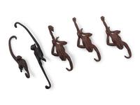 Six Japanese Bronze Animal-Form Hooks