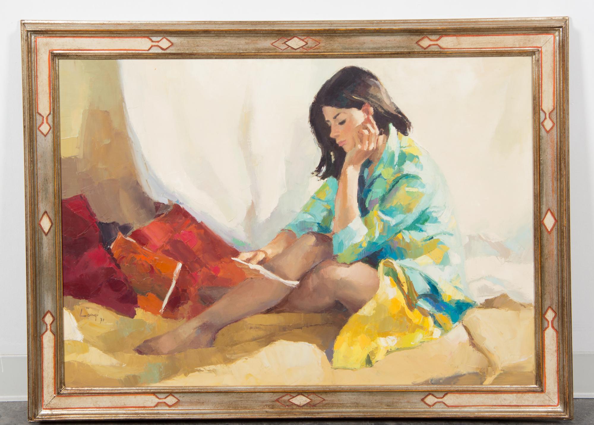 Carl Antonio Longi, (American, 1921-1980), Woman Reading, 1971