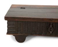 An Indian Iron Mounted Hinged Top Low Table