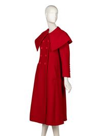 Norman Norell, Red Pilgrim Collar Coat, 1968