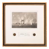 [CIVIL WAR - SPANISH AMERICAN WAR]. 9 autographs of Naval officers and generals, incl. ANDERSON.