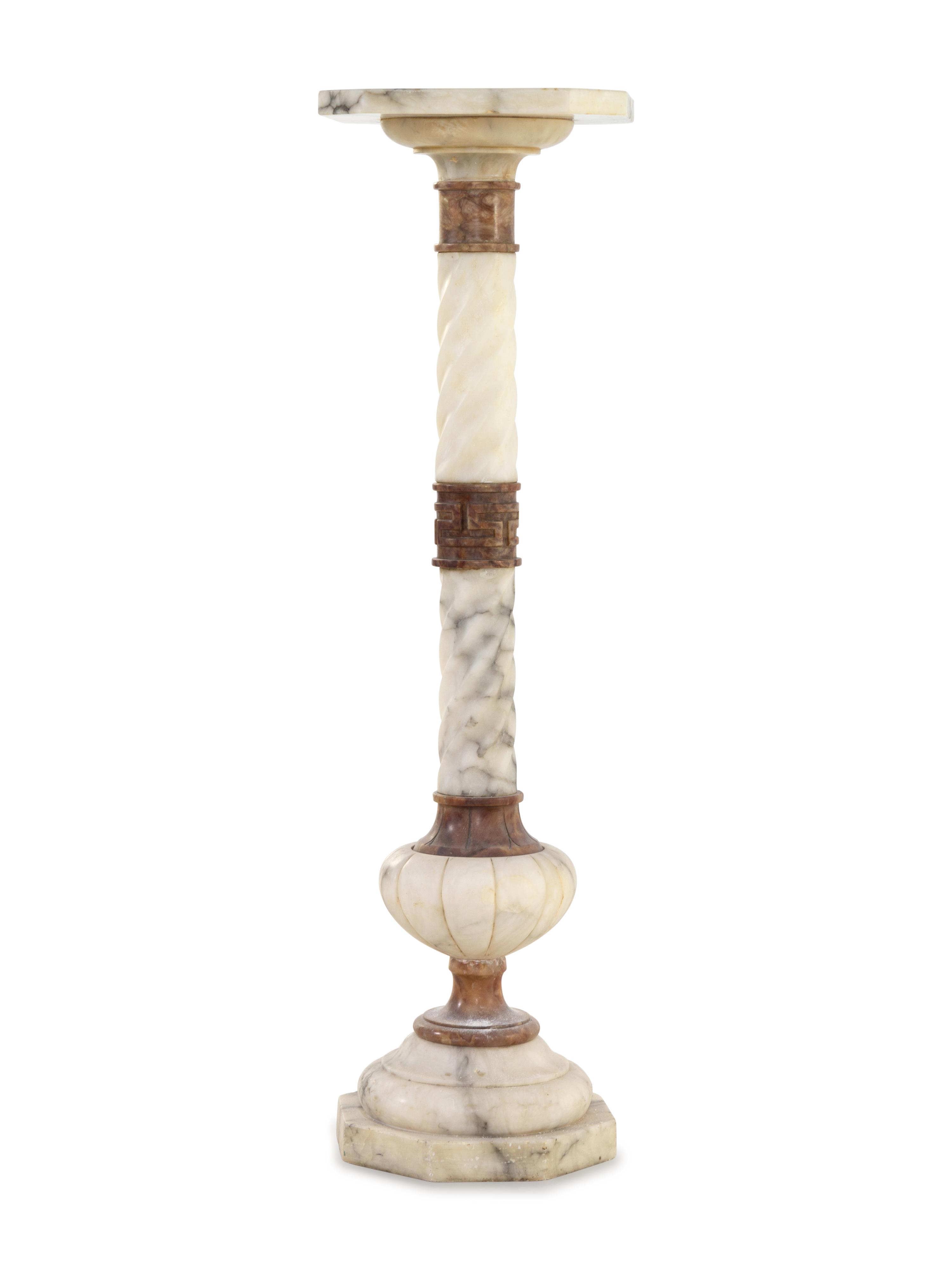 A Continental Marble Pedestal