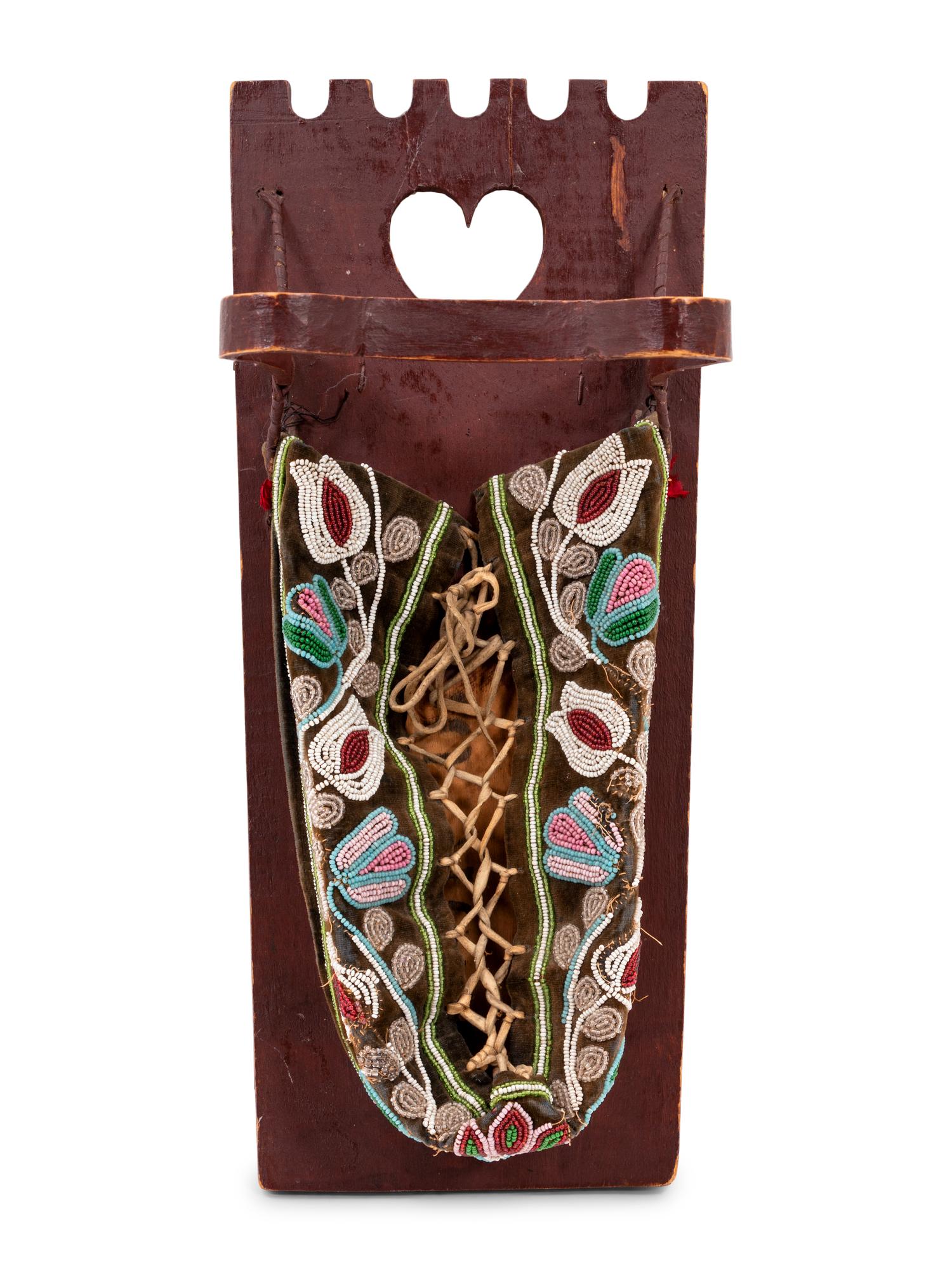 Anishinaabe Beaded Doll Cradle