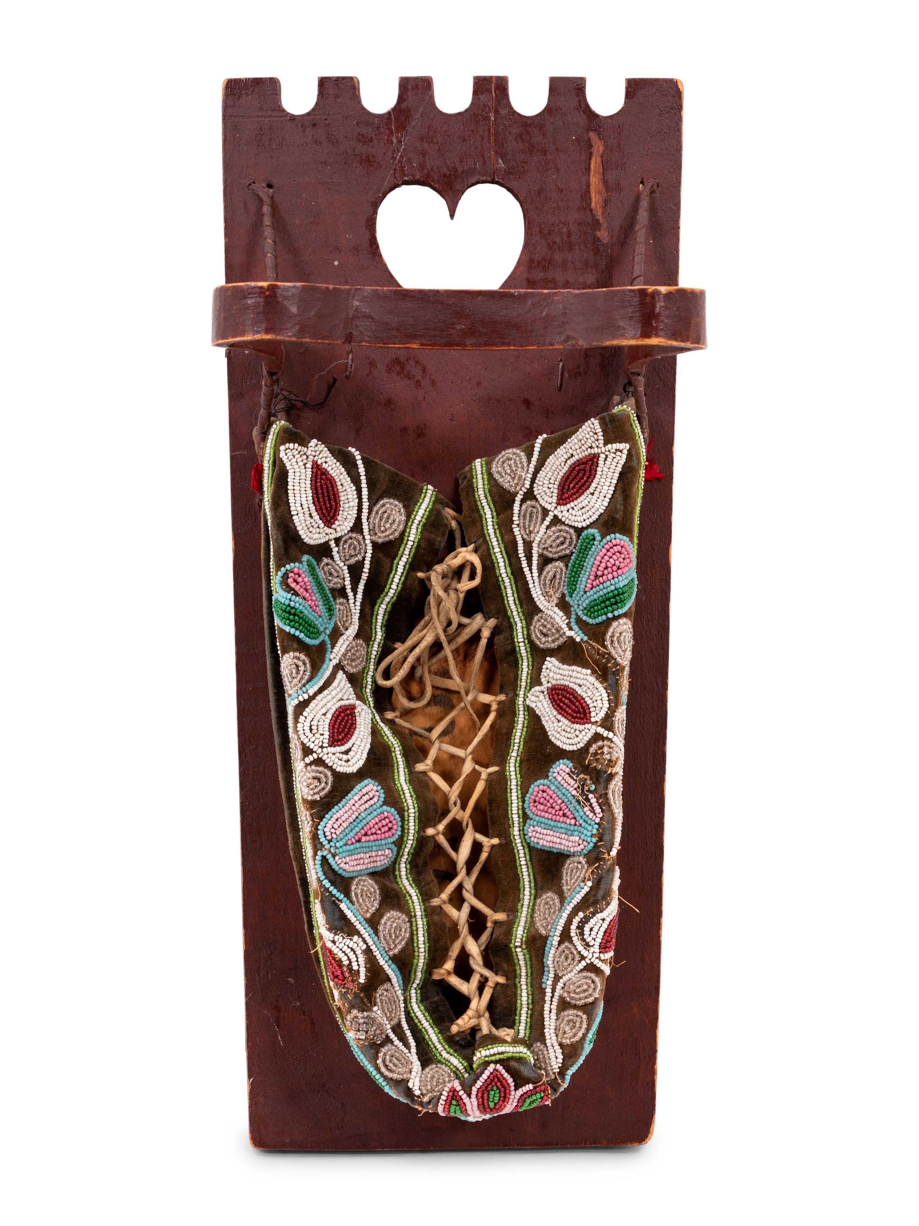 Anishinaabe Beaded Doll Cradle