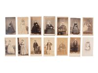 [EARLY PHOTOGRAPHY]. 50+ Civil War-period CDVs of men, women, and children.