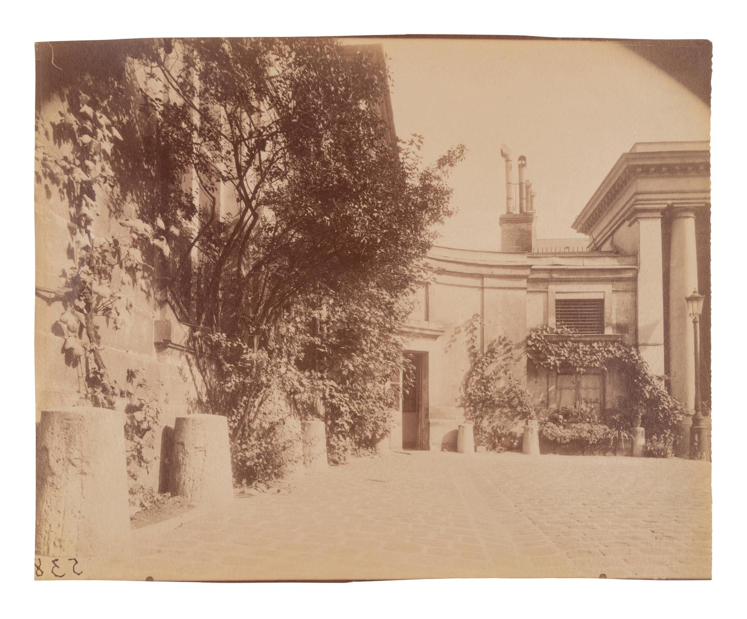 A group of five photographs depicting Paris ( Les Archives - rue des Francs Bourgeois , 1899-1900; Annexe de l'Hôtel Dieu, rue de la Bucherie, cour Saint Julien , 1902-1903; H ô tel de Chanac [cour], 127 rue de Grenelle , 1907; Saint-M é dard, 1926; Avenue de l'Observatoire , 1899-1900)