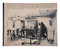 [KING, Martin Luther, Jr. (1929-1968)]. LOUW, Joseph (1939-2003), photographer. Wire photograph capturing the immediate aftermath of the assassination of Martin Luther King, Jr. [With:] Should Rioters be Rewarded pamphlet.