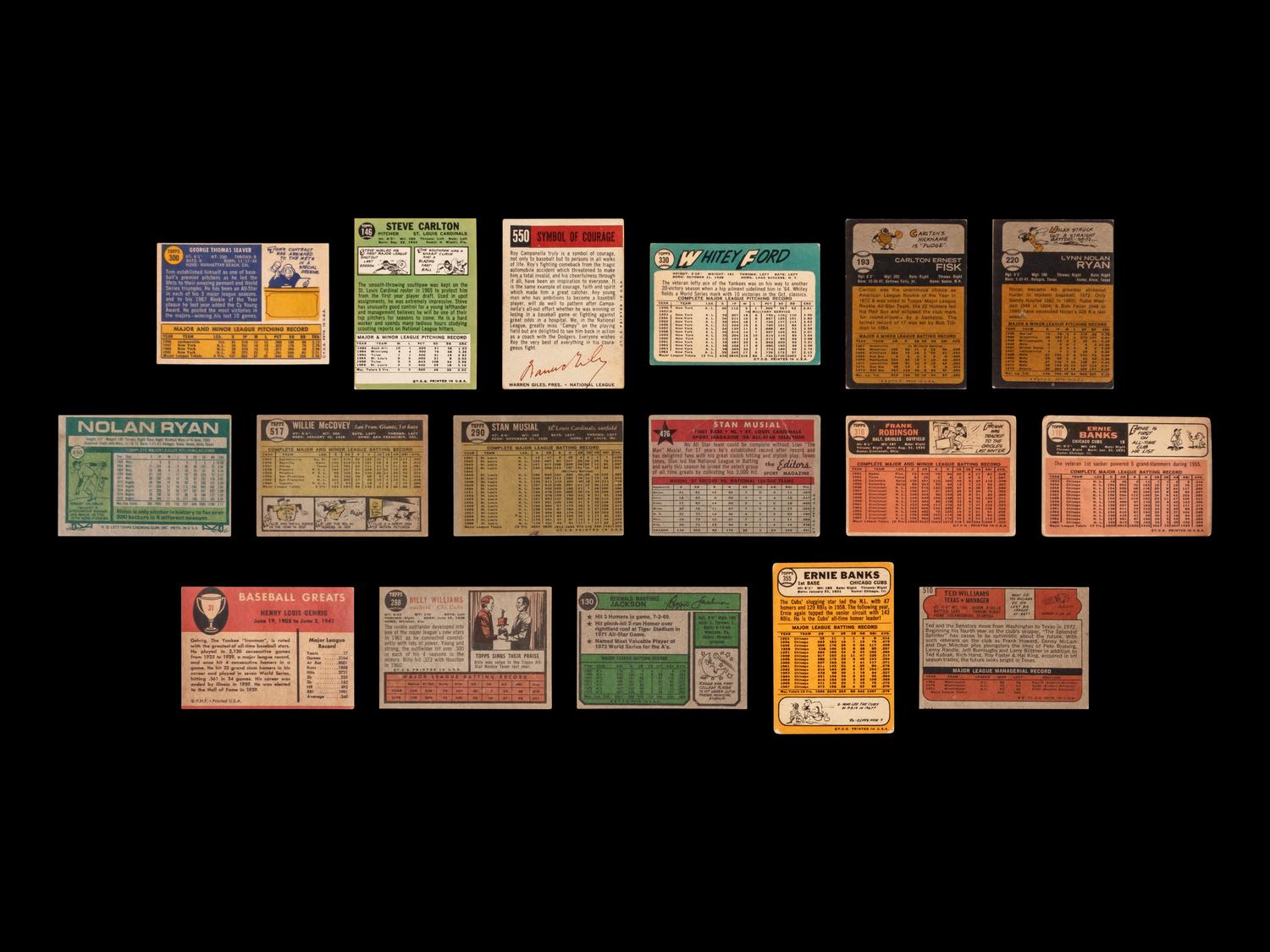 A Collection of Assorted 1960s-80 Hall of Fame Baseball Cards
