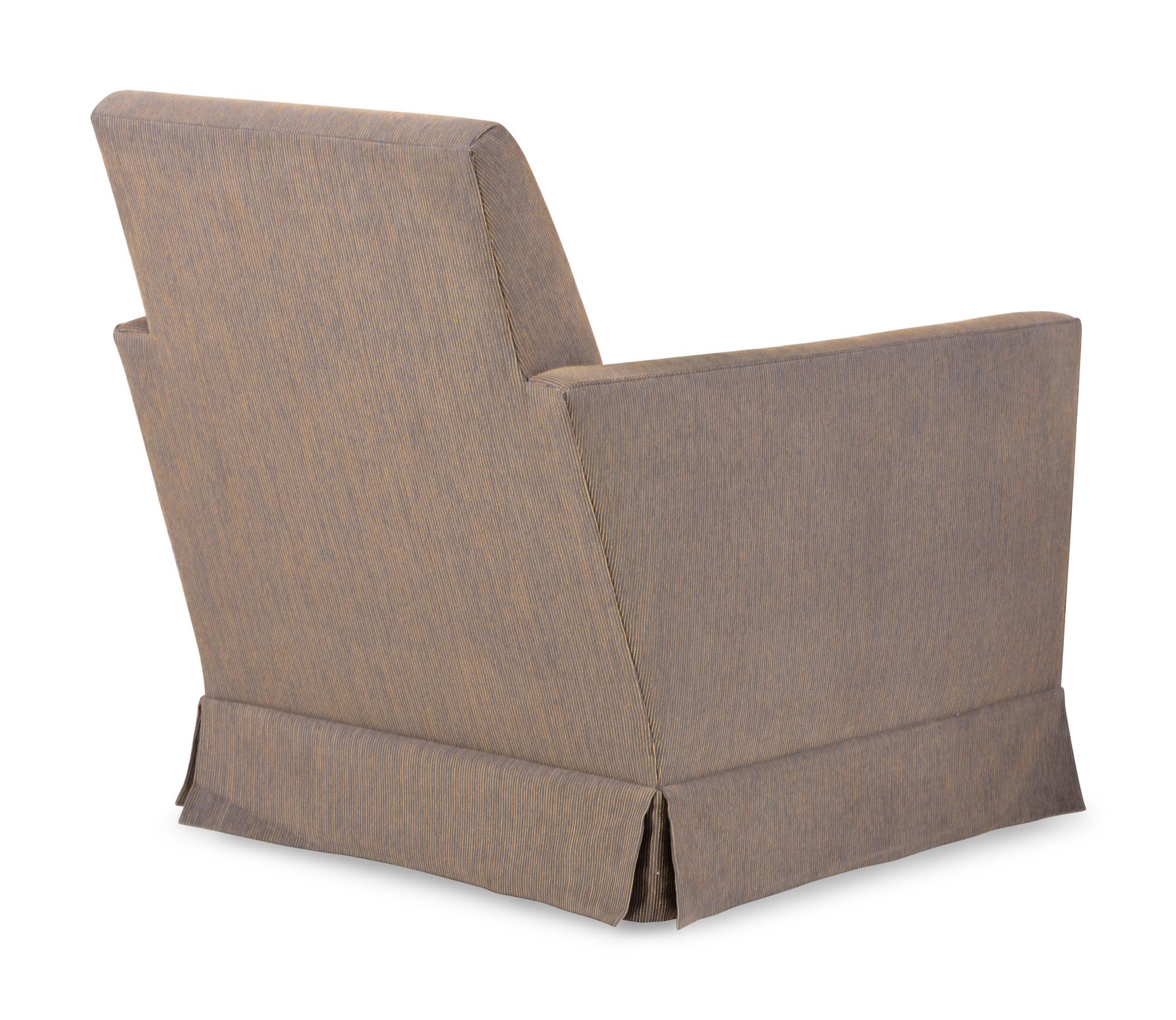 A Pair of Donghia Lounge Chairs and Ottoman