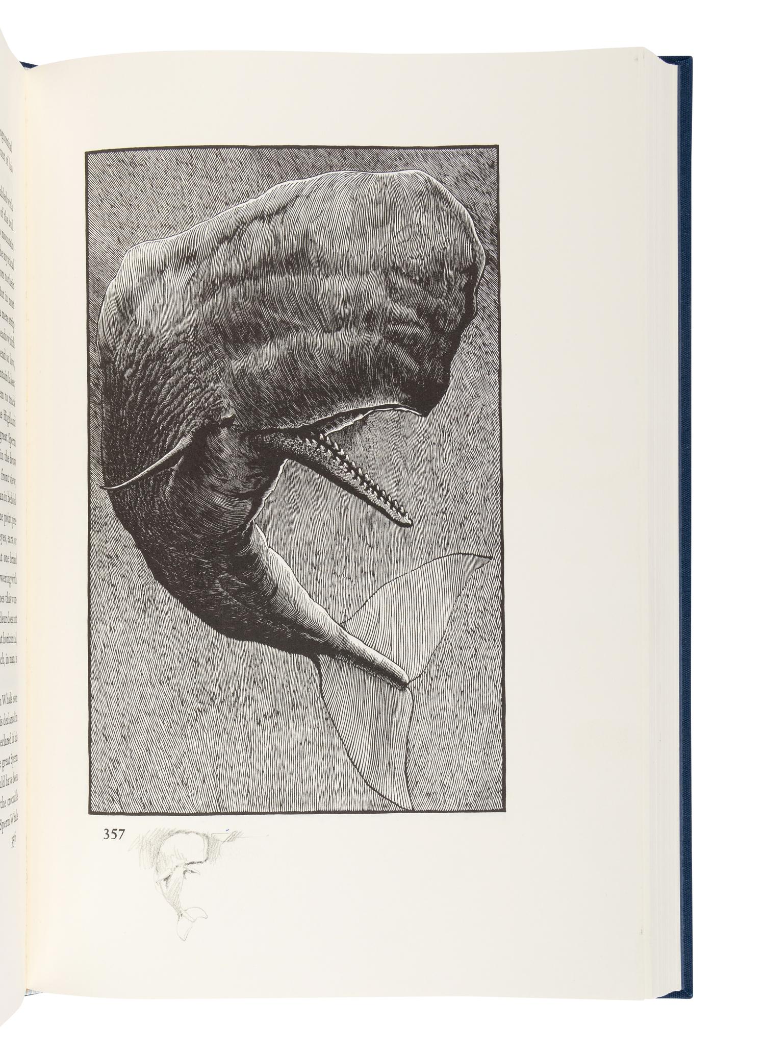 [MOSER, Barry (b. 1940), illustrator]. MELVILLE, Herman (1819-1891). Moby Dick; or, The Whale . Berkeley: University of California Press, 1981.