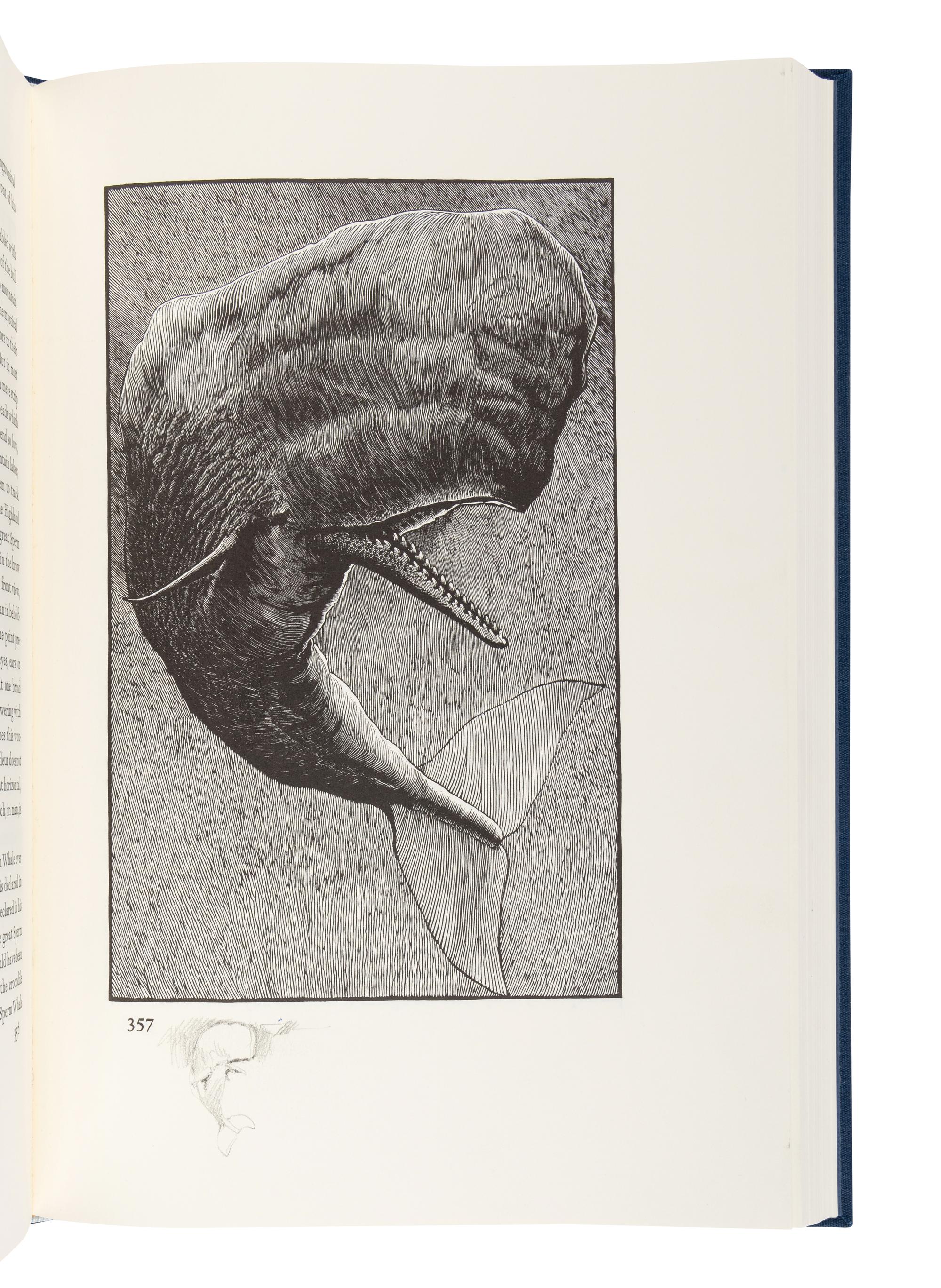 [MOSER, Barry (b. 1940), illustrator]. MELVILLE, Herman (1819-1891). Moby Dick; or, The Whale . Berkeley: University of California Press, 1981.