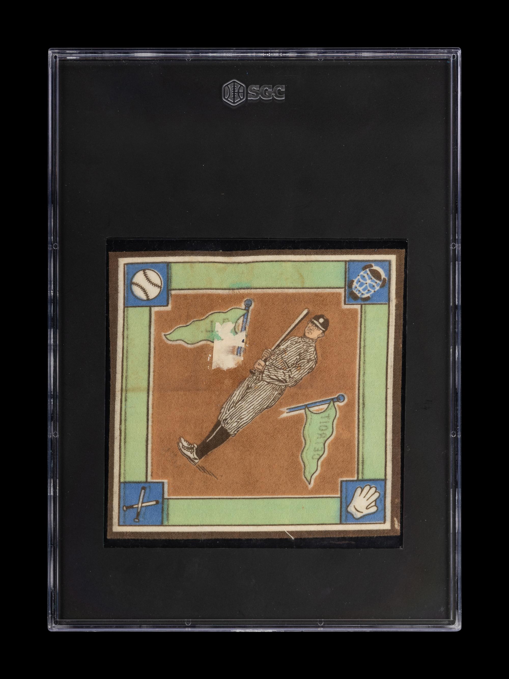 A 1914 B18 Blankets Ty Cobb Brown Infield Quilt Square (SGC Authentic)