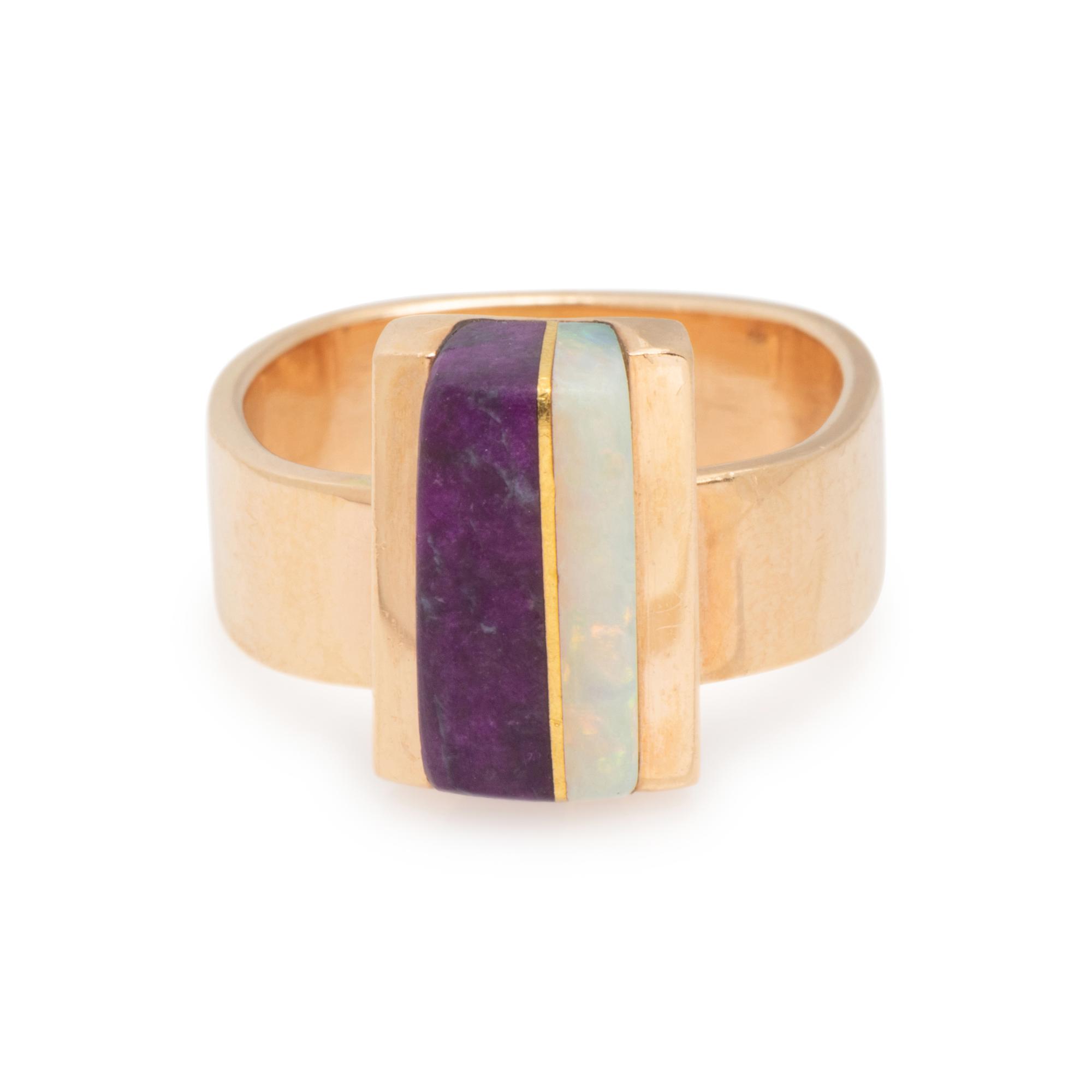YELLOW GOLD AND MULTIGEM INLAY SET