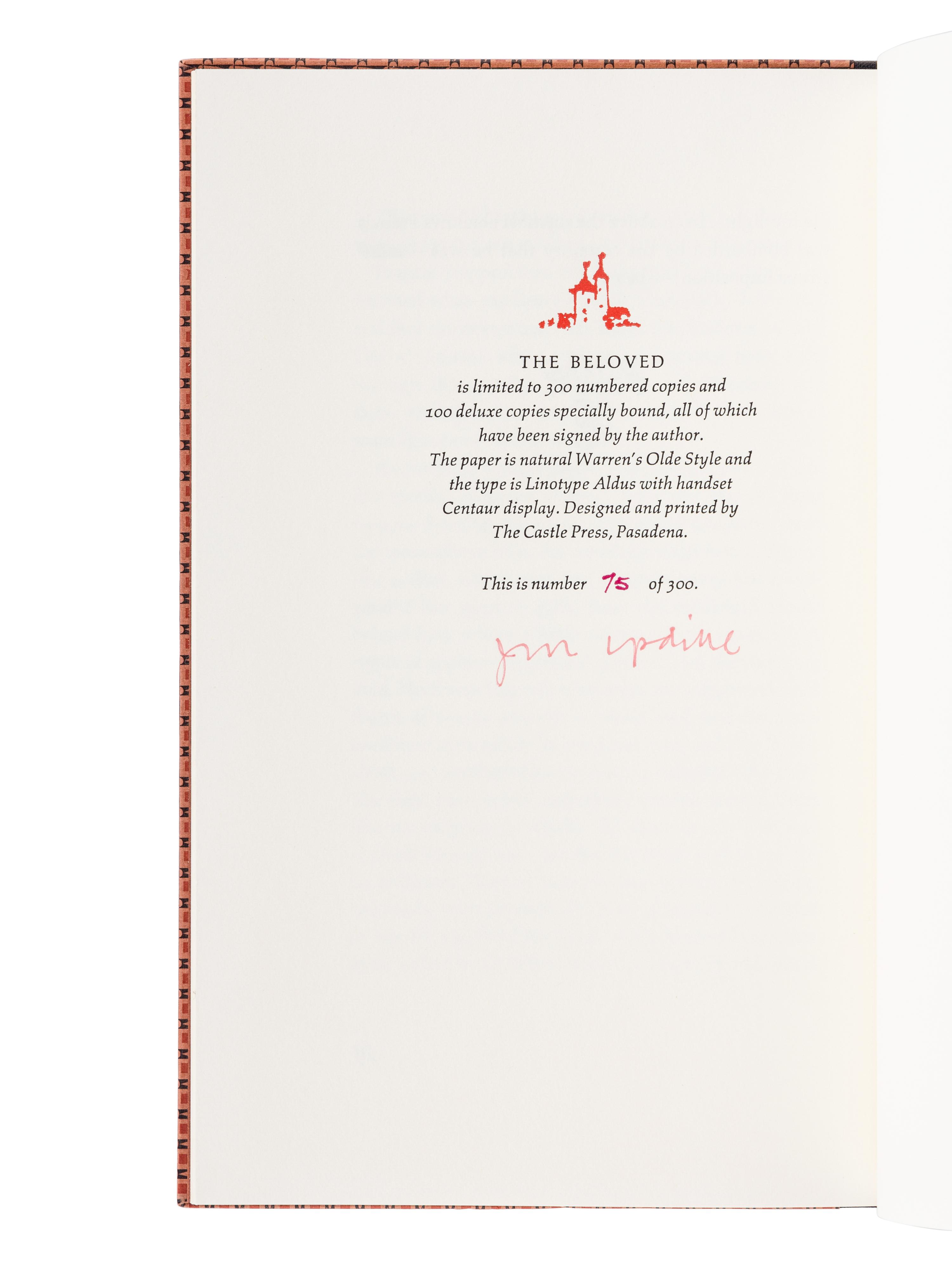UPDIKE, John (1932-2009). A group of 9 Lord John Press limited editions of Updike’s works, ALL SIGNED, comprising: