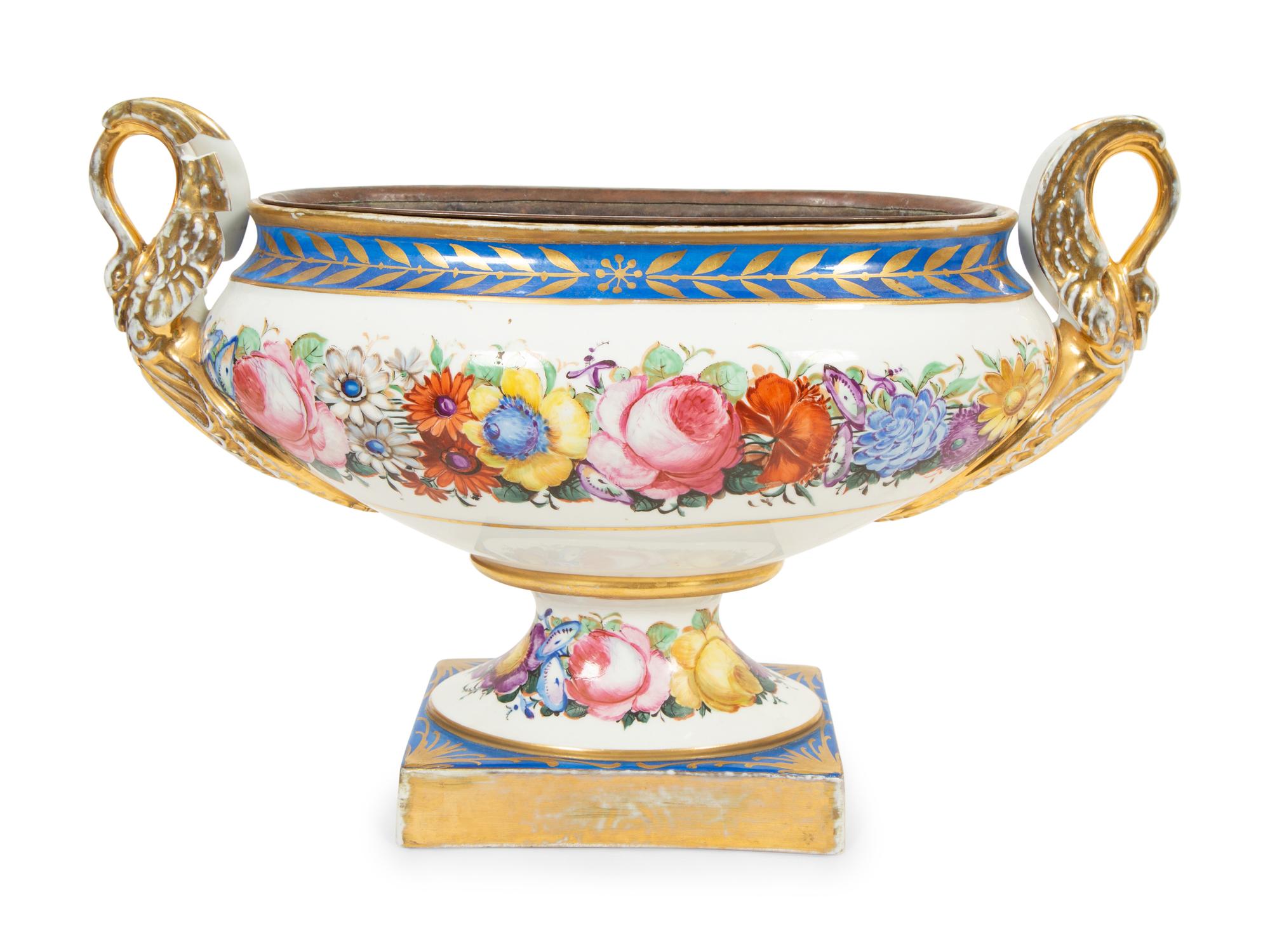 A Paris Porcelain Centerpiece Urn