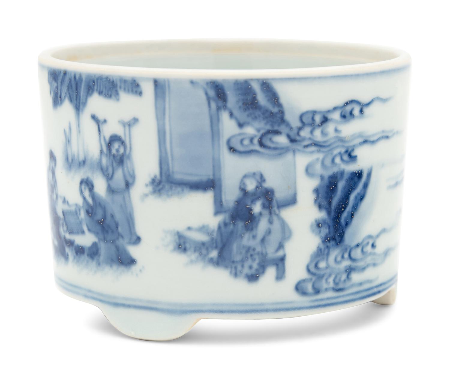 A Blue and White Porcelain Incense Burner
