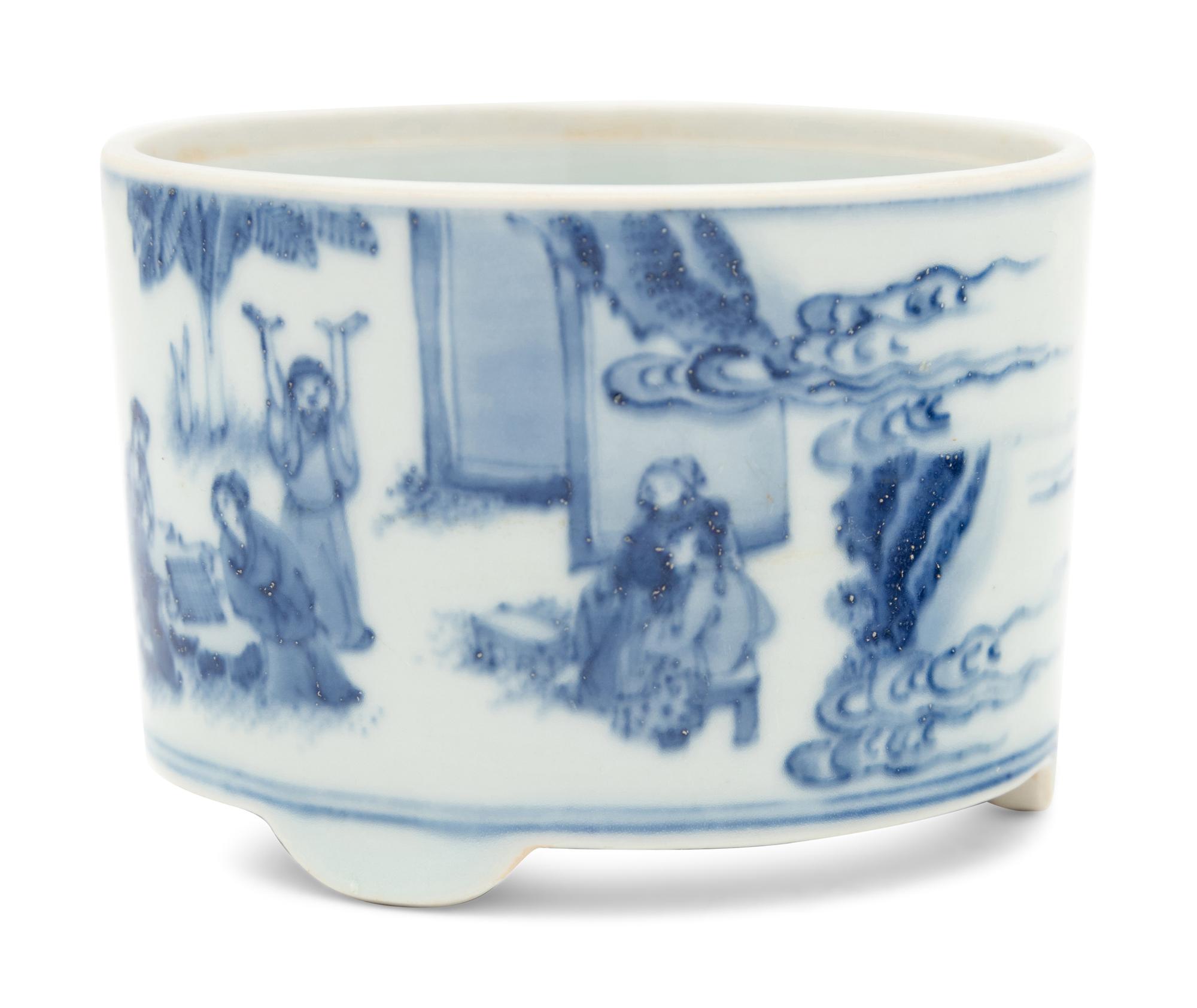 A Blue and White Porcelain Incense Burner