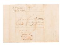 [HOUSTON, Sam]. Partly printed document accomplished in manuscript signed ("James Eagan"). 18 October 1830. Montgomery & Miller, Commission Merchants, Mouth White River, Ark’s. Terr . Little Rock: Wm. E. Woodruff, [1830?].