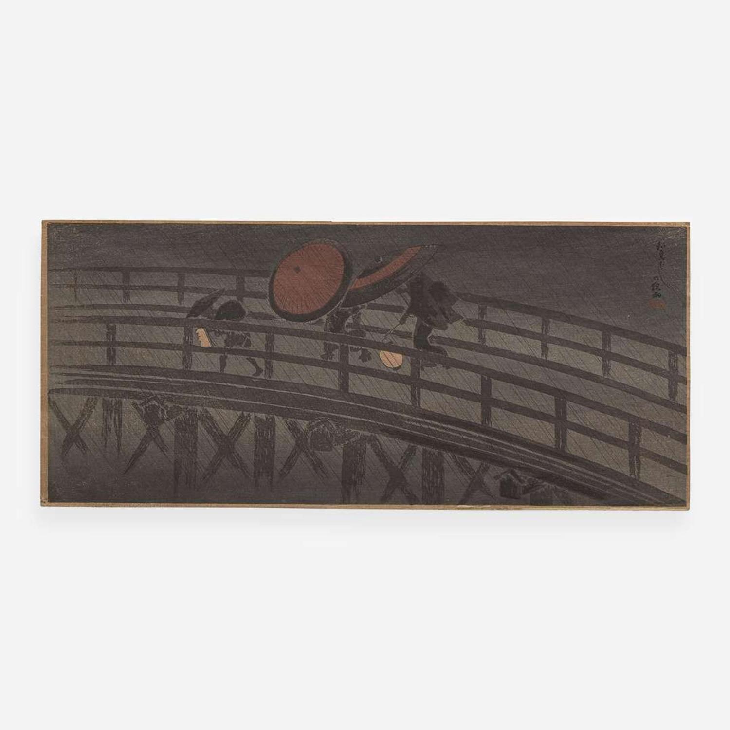 Hiraoki "Shotei" Takahashi 高橋松亭 浮世绘四幅 (Japanese b.1871-d.1945)