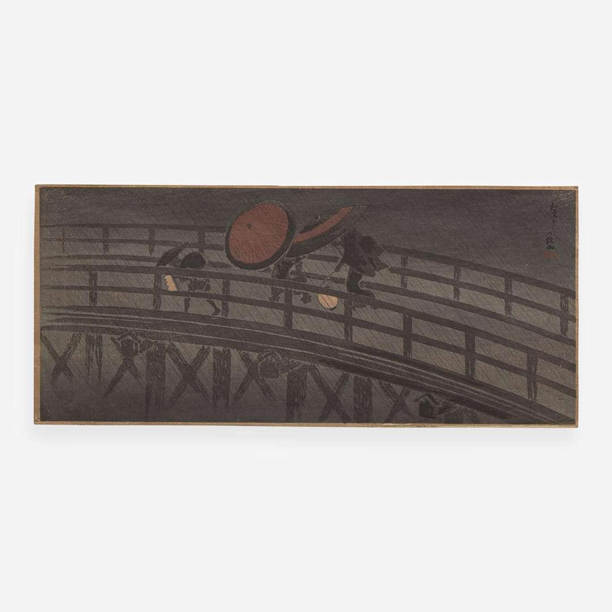 Hiraoki "Shotei" Takahashi 高橋松亭 浮世绘四幅 (Japanese b.1871-d.1945)