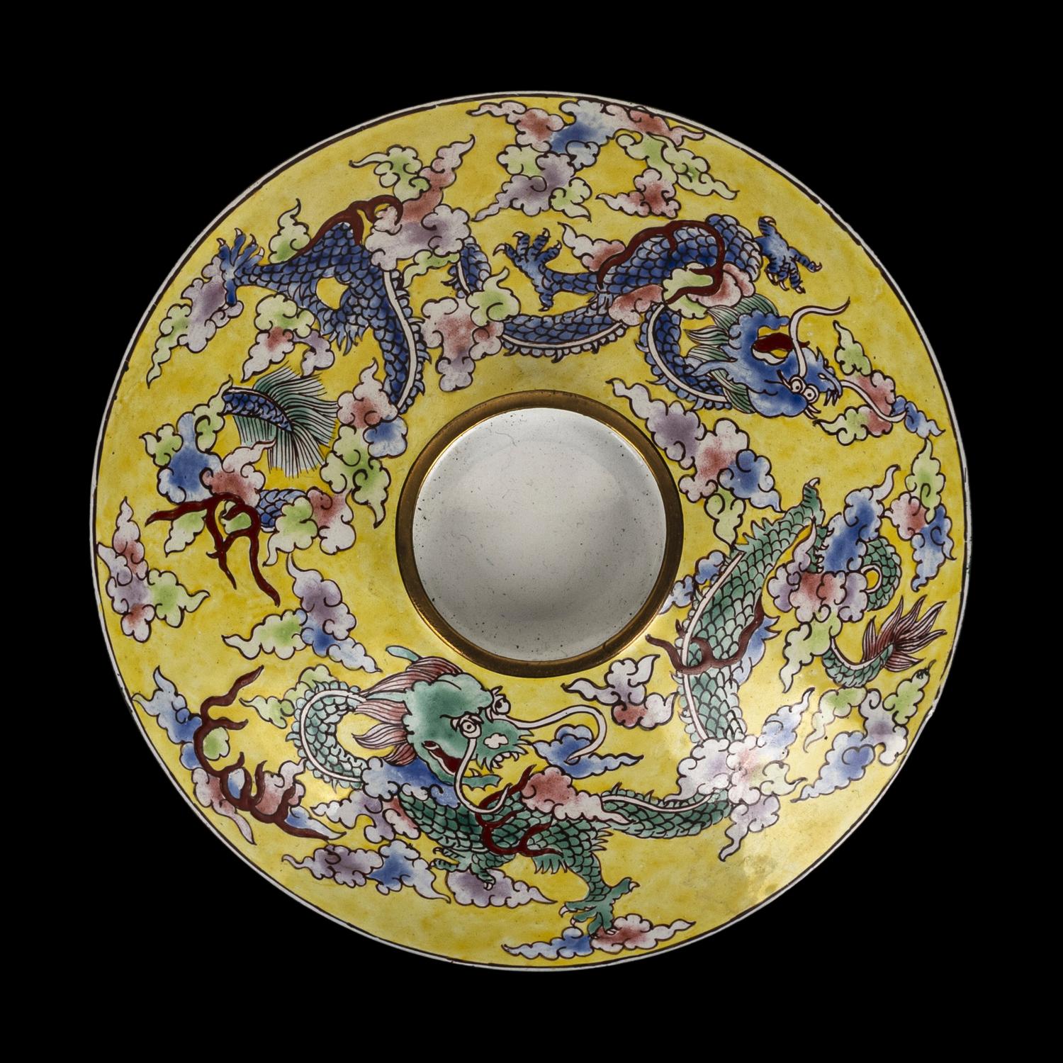 Three Chinese Canton Enamel on Copper Wares