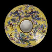 Three Chinese Canton Enamel on Copper Wares