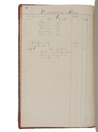 [BUSINESS]. BRINK, Arthur P. (1855-1916). Accounting ledger featuring "Articles of Co-Partnership" for "Brink & Luther, Proprietors." Chicago, 1876-1877.