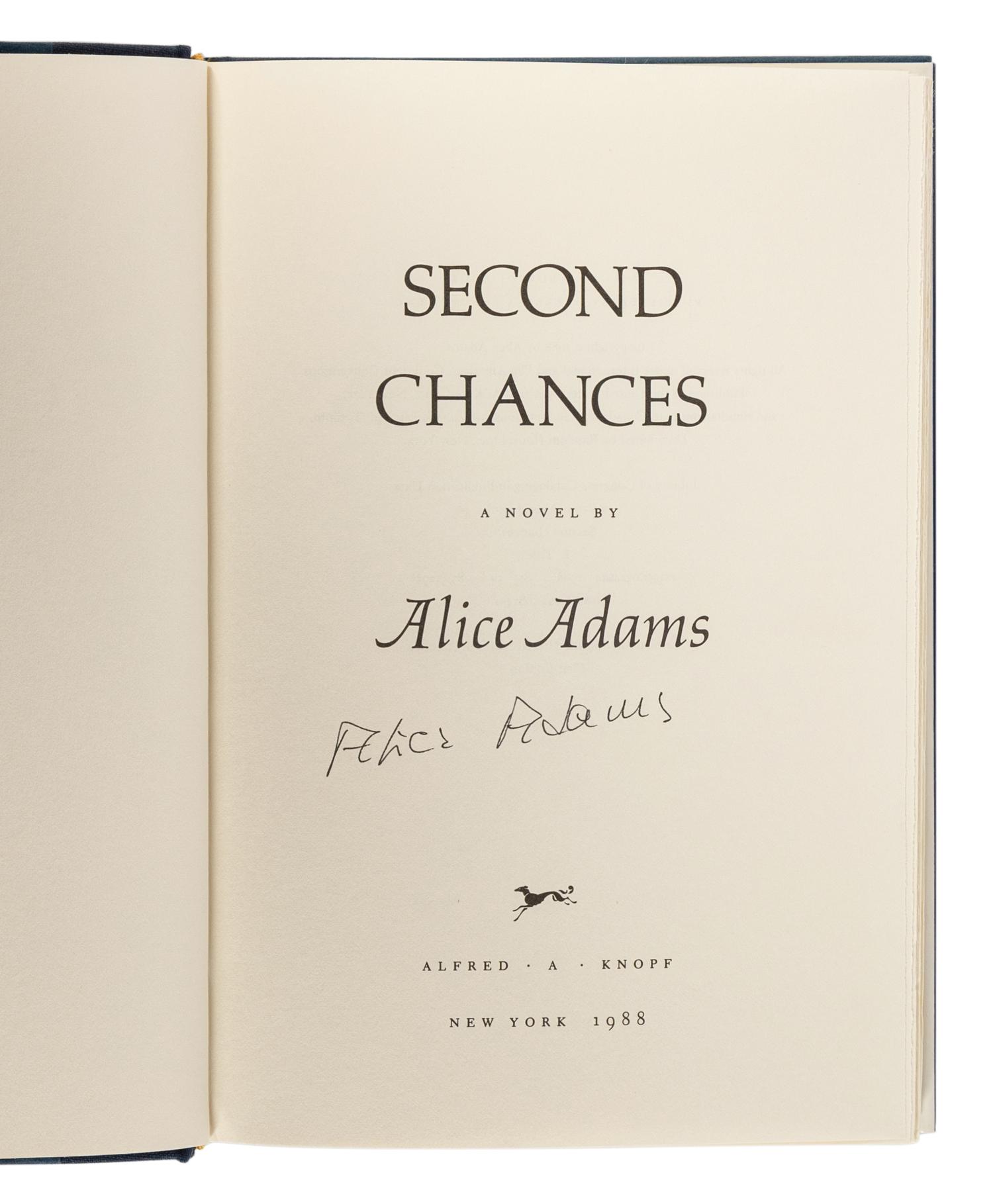 ADAMS, Alice (1926-1999). A group of 4 works by Adams, MOST FIRST EDITION, ALL SIGNED, comprising: