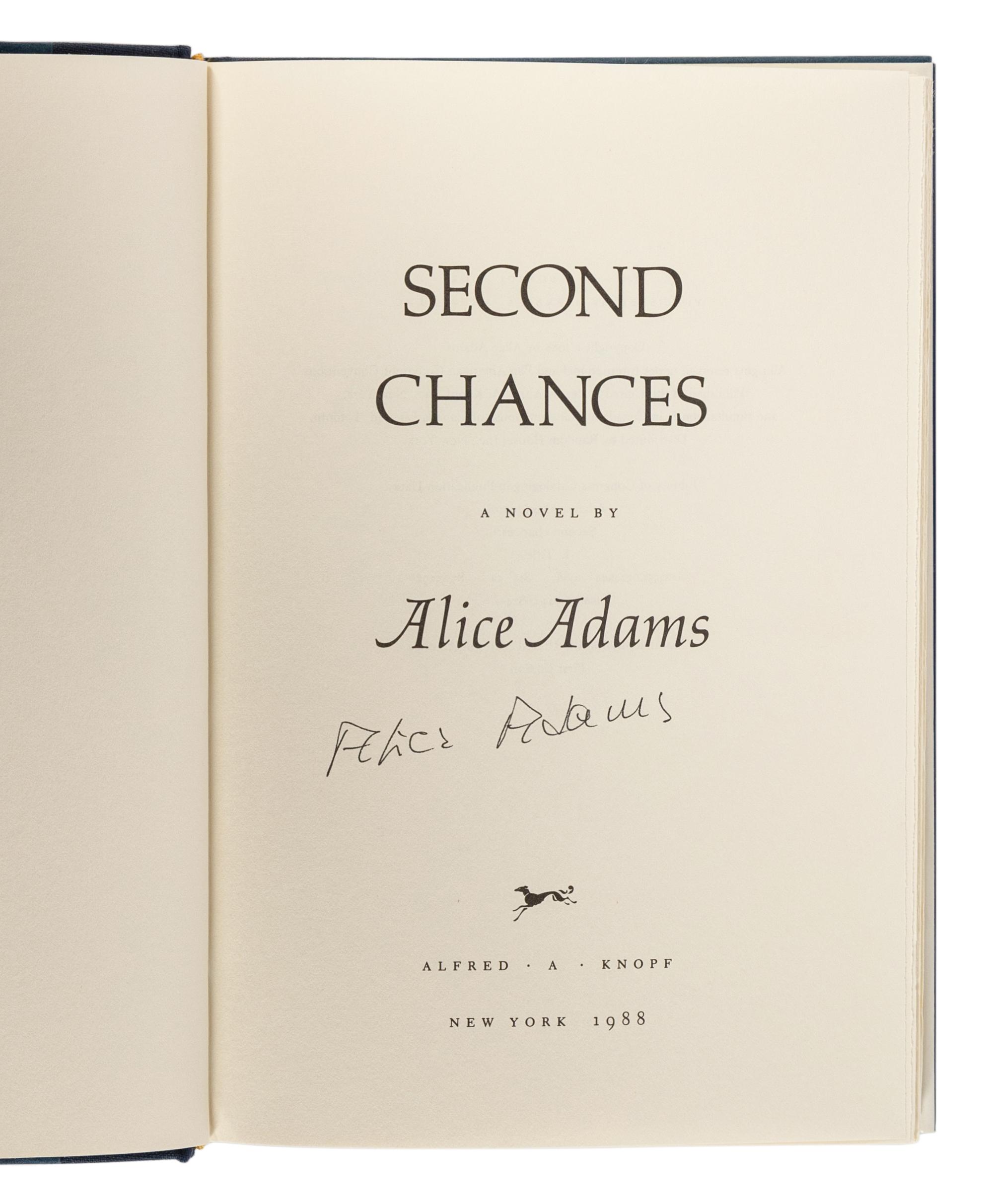 ADAMS, Alice (1926-1999). A group of 4 works by Adams, MOST FIRST EDITION, ALL SIGNED, comprising: