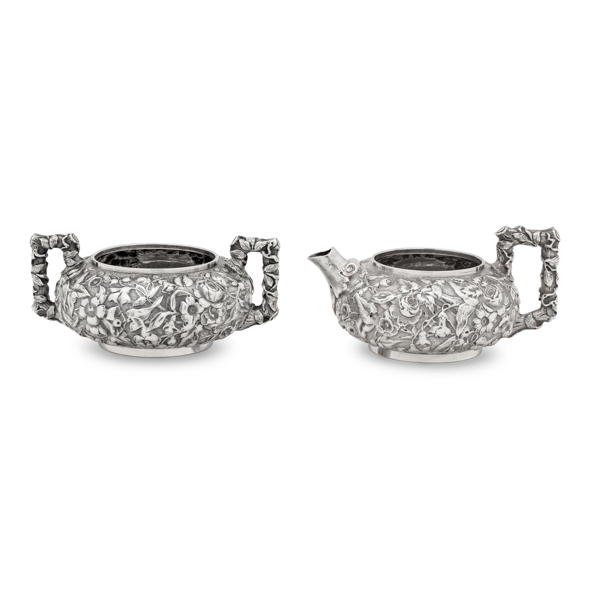 An American Silver Cream and Sugar Set