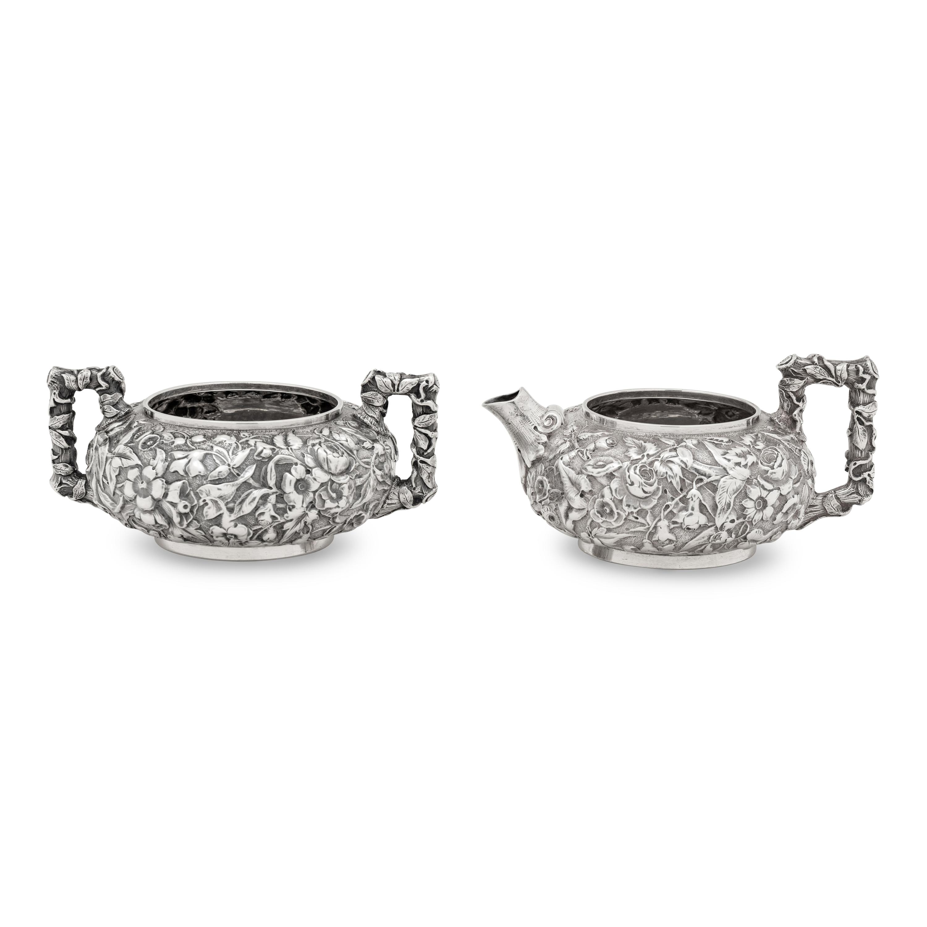 An American Silver Cream and Sugar Set