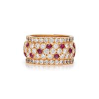CARTIER, DIAMOND AND RUBY 'NIGERIA' RING