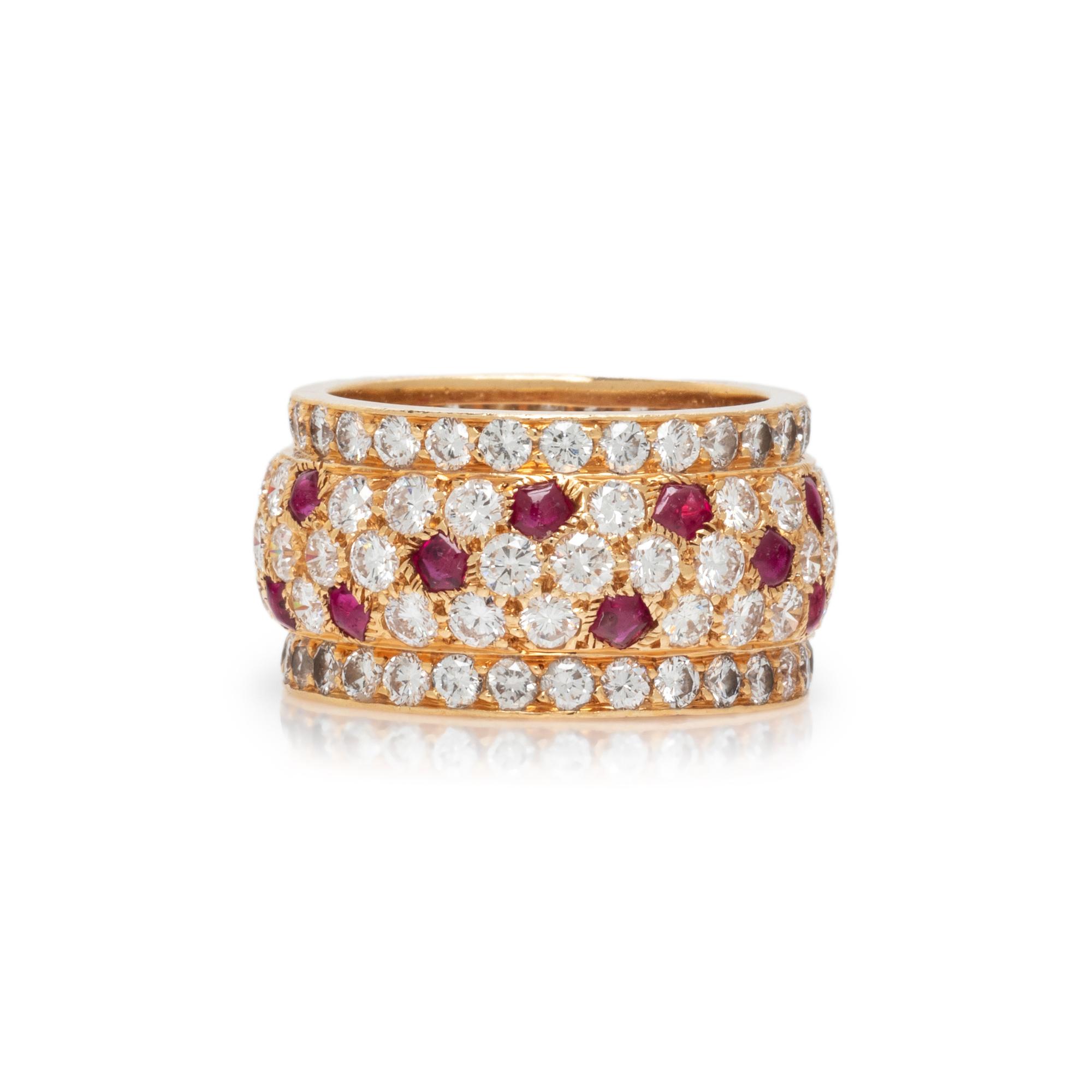 CARTIER, DIAMOND AND RUBY 'NIGERIA' RING