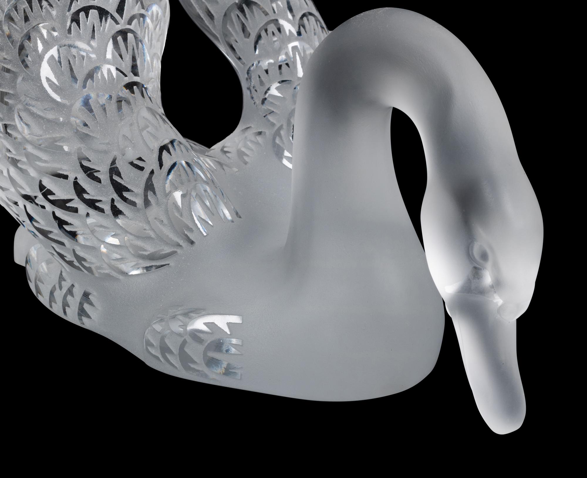 A Pair of Lalique Cygnes Figures