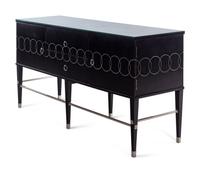 A Theodore Alexander Leather-Veneered Credenza