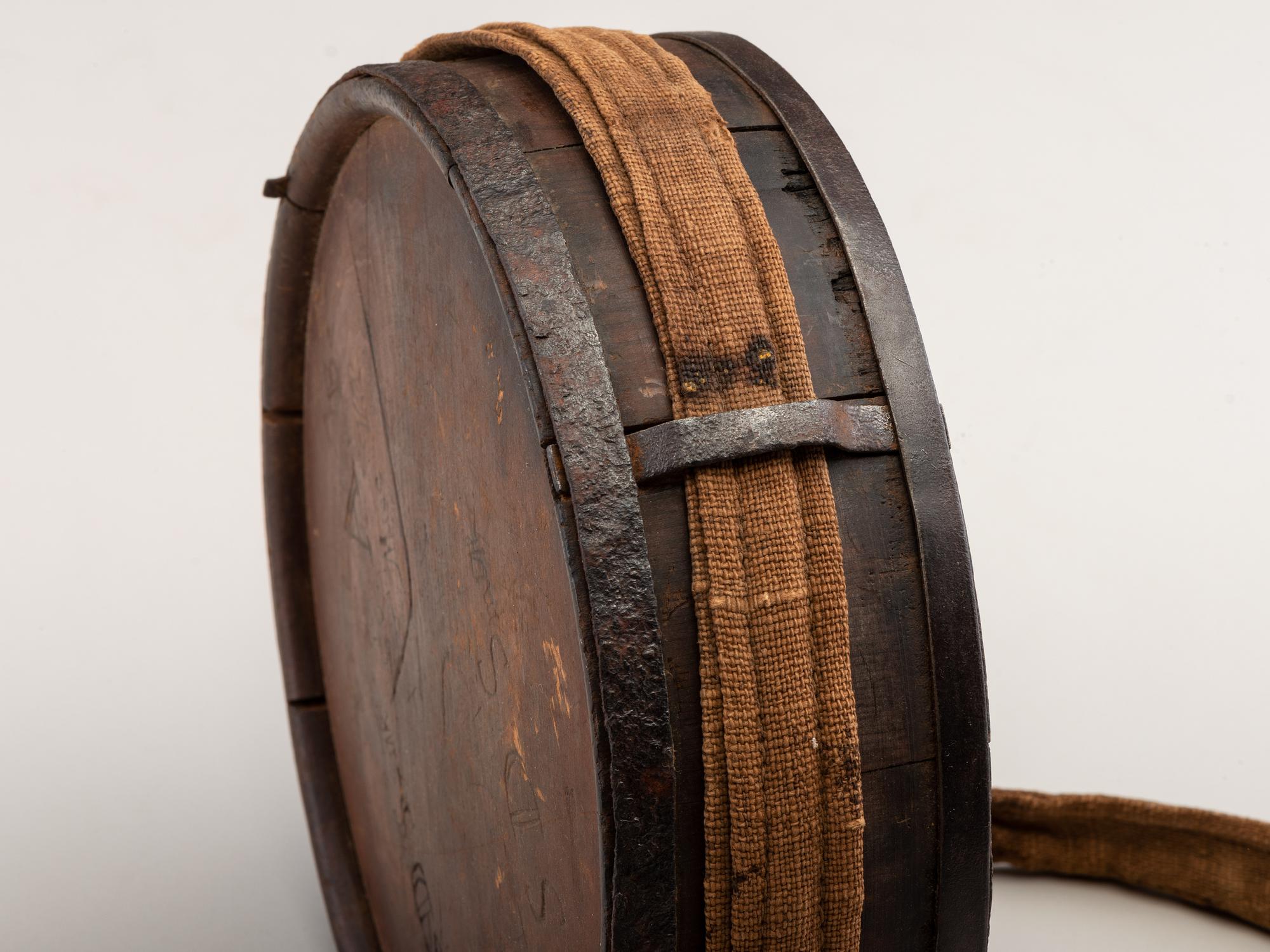 [CIVIL WAR]. Confederate canteen identified to S. D. Smith, Co. A, 7th Mississippi Infantry Battalion.