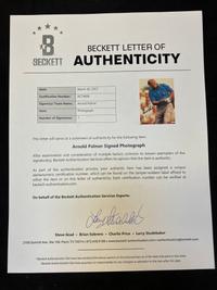A Group of Jack Nicklaus and Arnold Palmer Signed Autograph Items (Beckett Authentication Services Letters),
