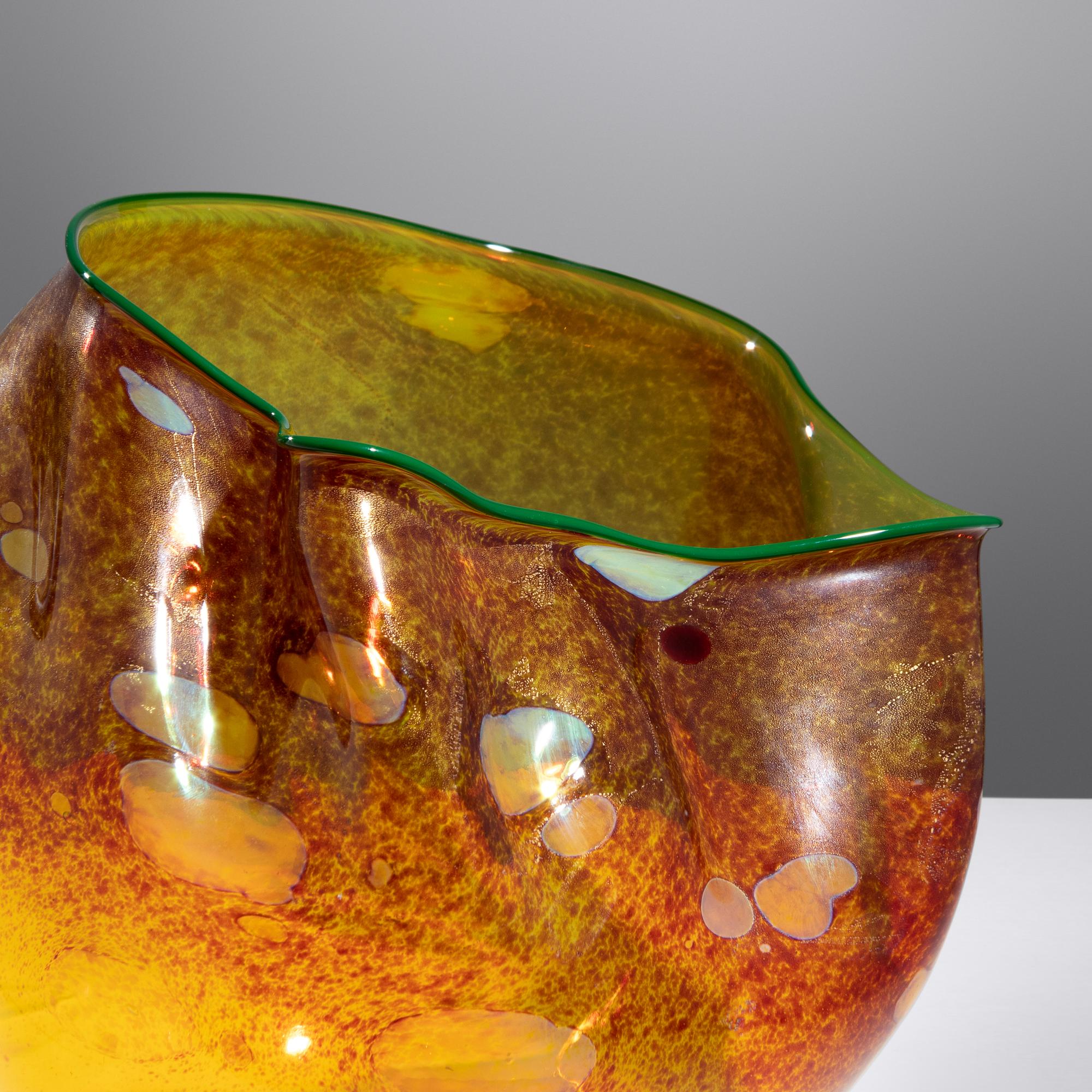Orange Maccia Basket with Green Lip Wrap, 1997