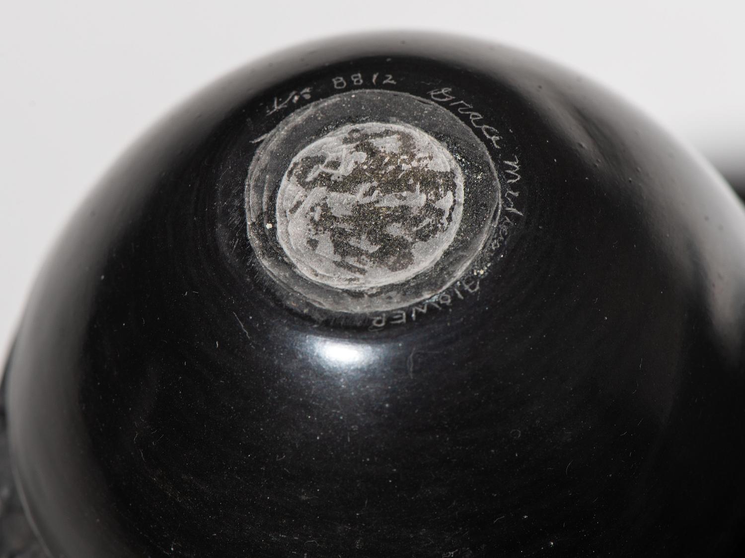 Carved Miniature Blackware Pottery