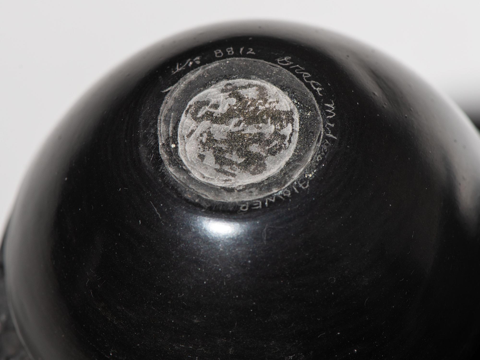 Carved Miniature Blackware Pottery