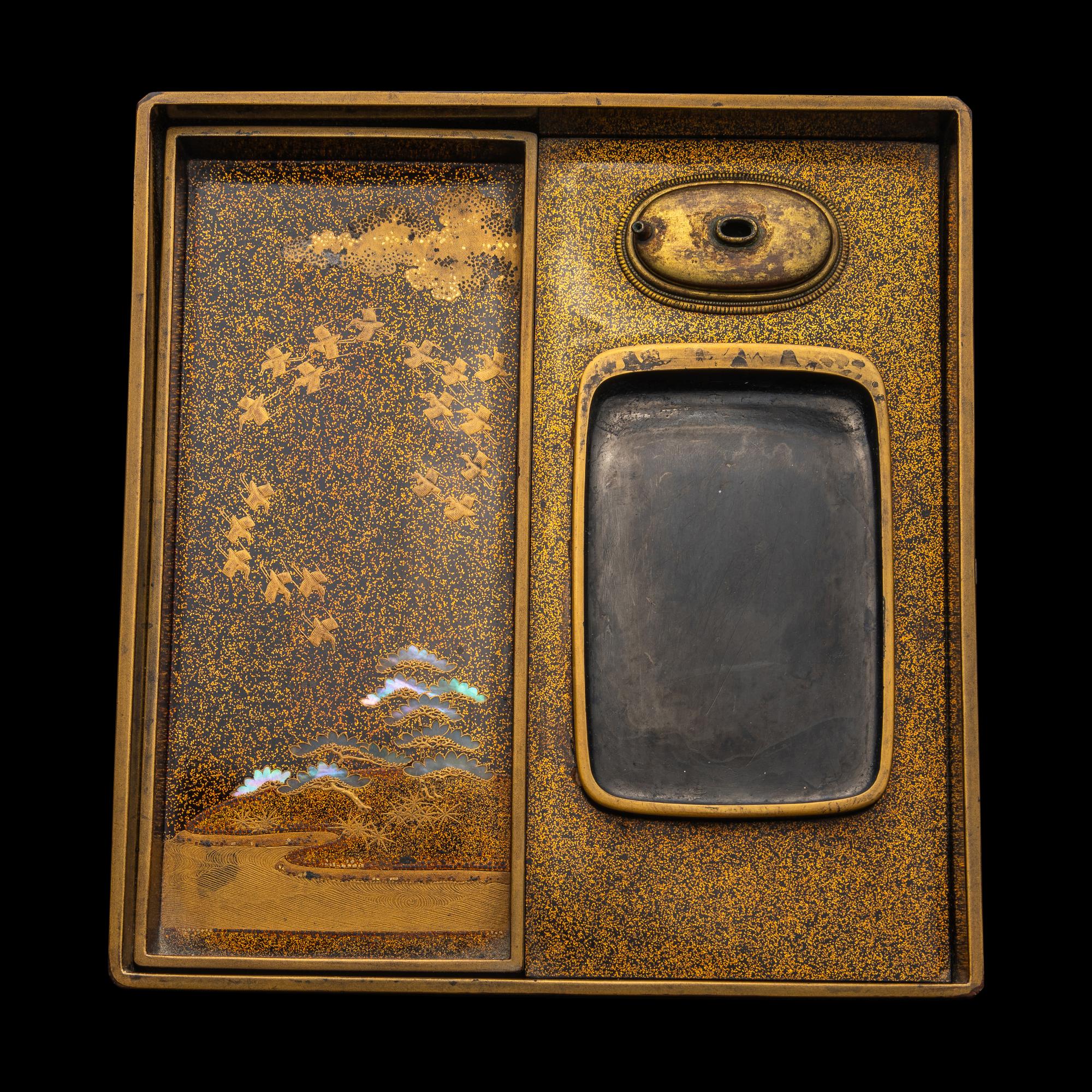 A Japanese Lacquer Writing Box, Suzuribako, Edo Period 日本江戶時代 蒔繪硯箱