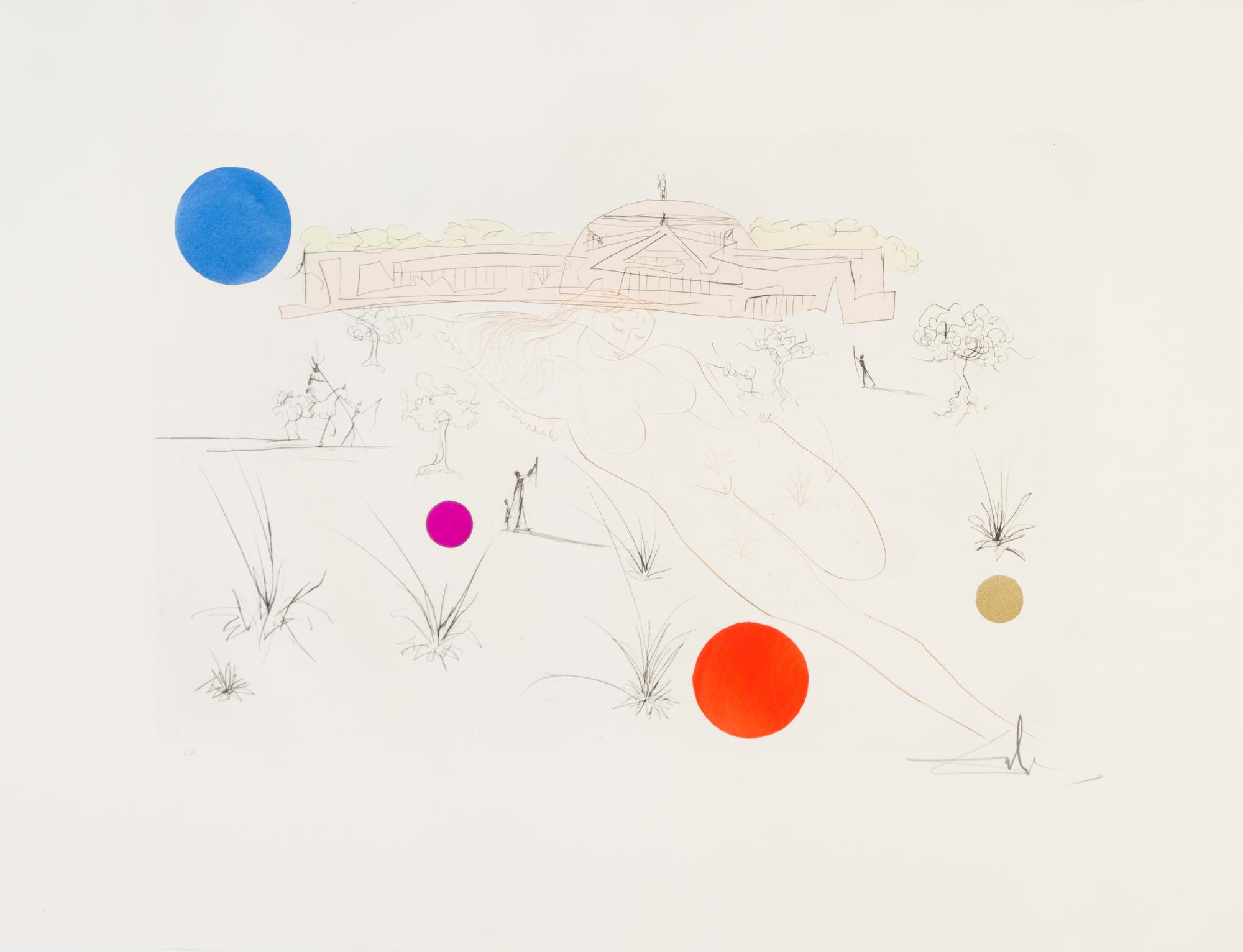 Salvador Dali, (Spanish, 1904-1989), Visions of Chicago (suite of four)