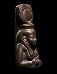 An Egyptian Greywacke Bust of Isis-Hathor