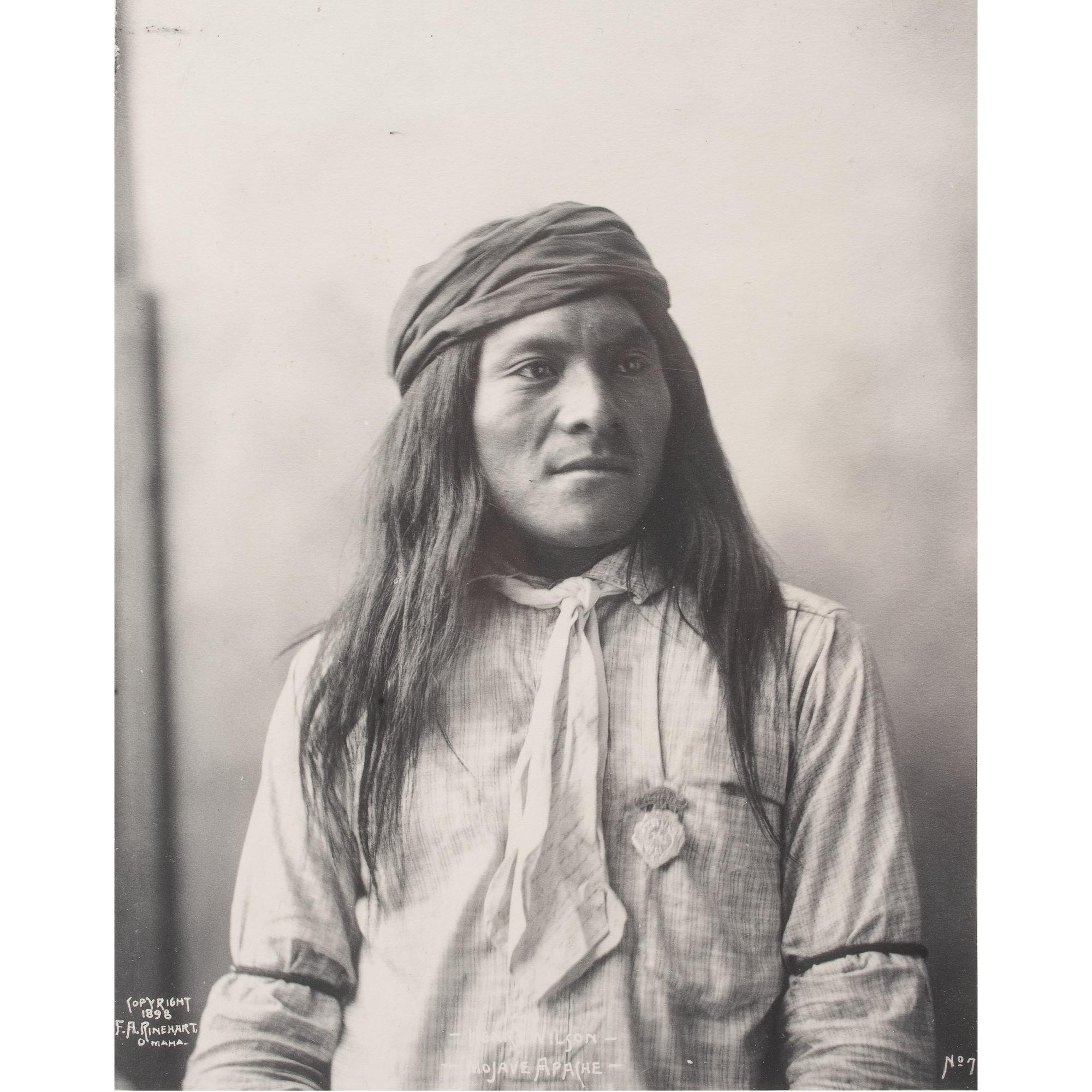 F.A. Rinehart, Two Platinum Photographs Featuring Henry Wilson, Apache, and Six Toes, Kiowa